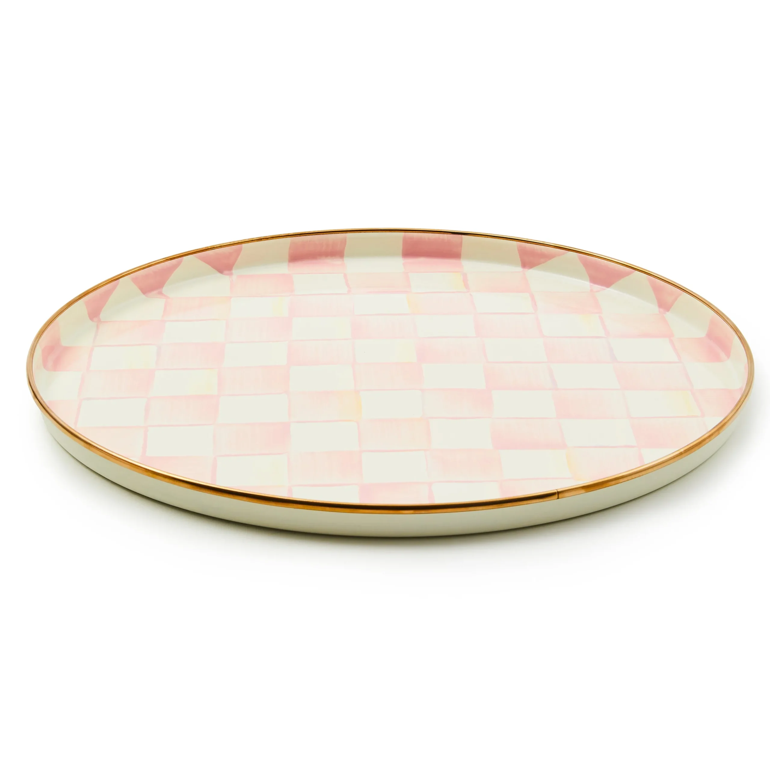 Rosy Check Round Tray