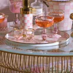 Rosy Check Round Tray