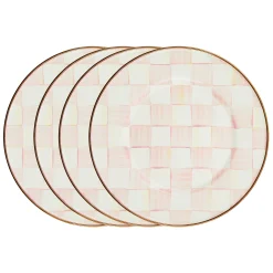 Rosy Check Salad Plates, Set of 4