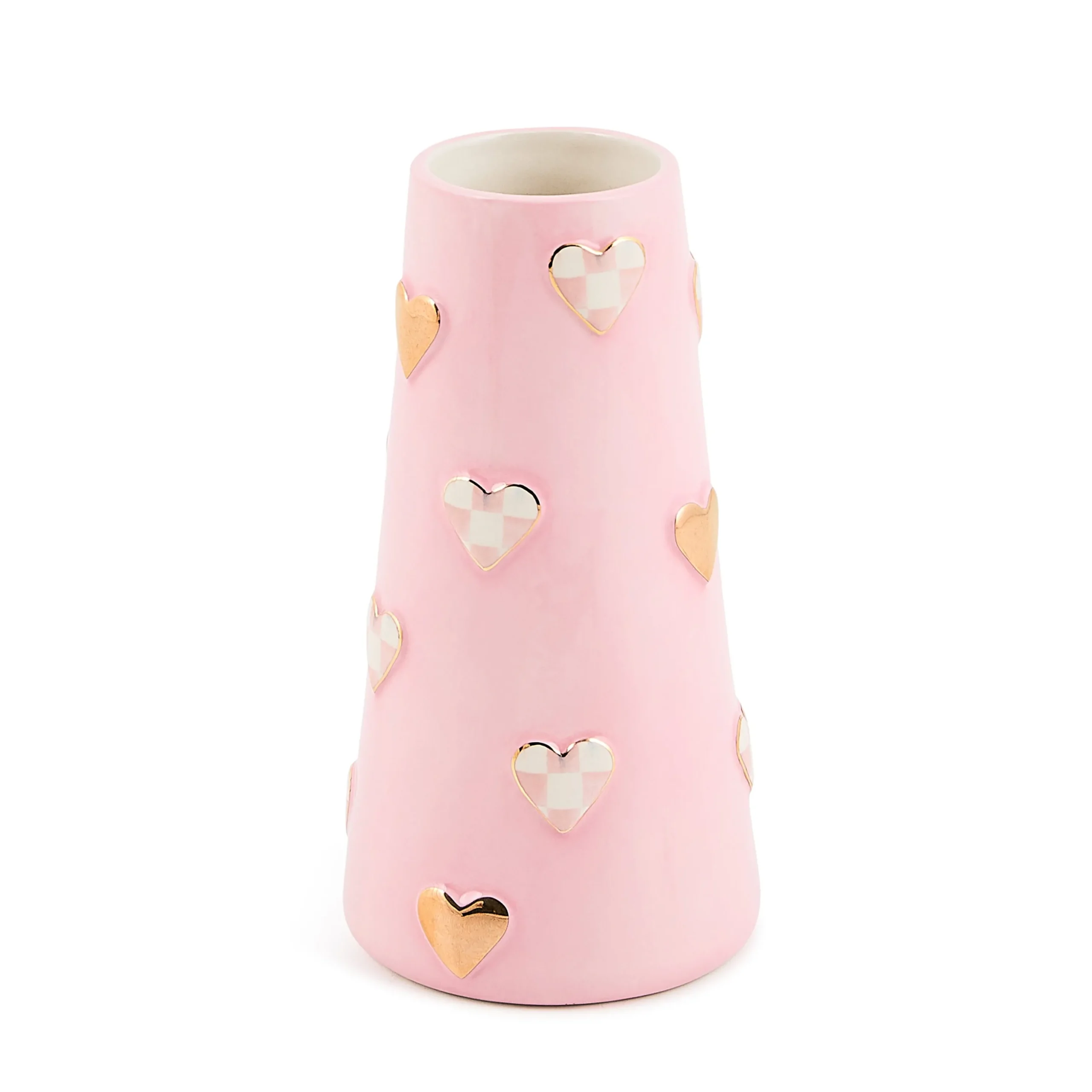Rosy Check Short Heart Vase