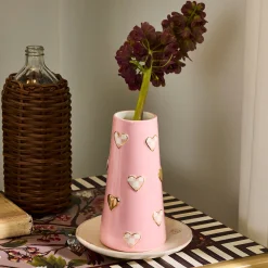 Rosy Check Short Heart Vase