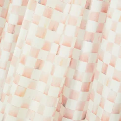 Rosy Check Shower Curtain