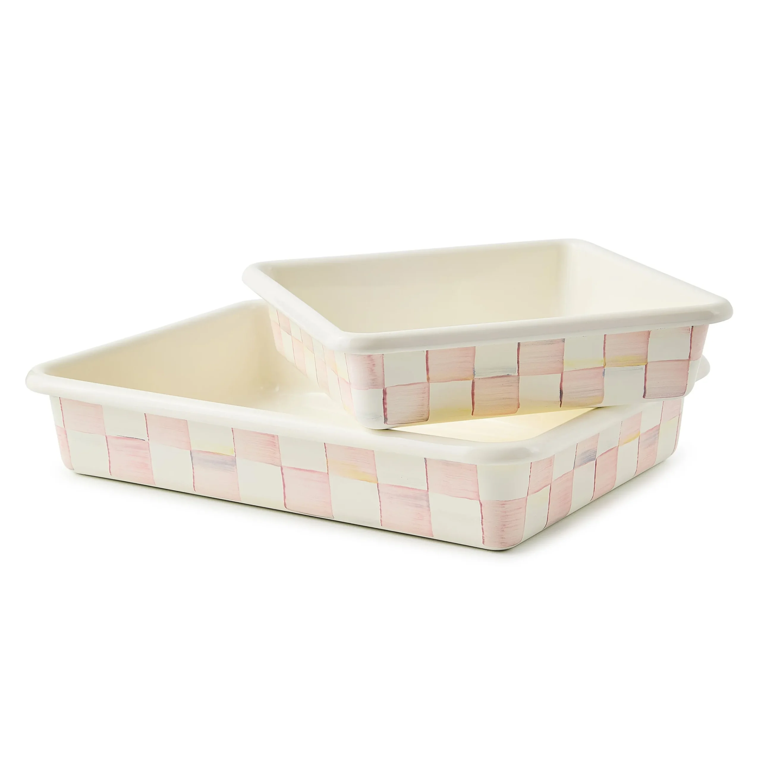 Rosy Check 8" Square Baking Pan
