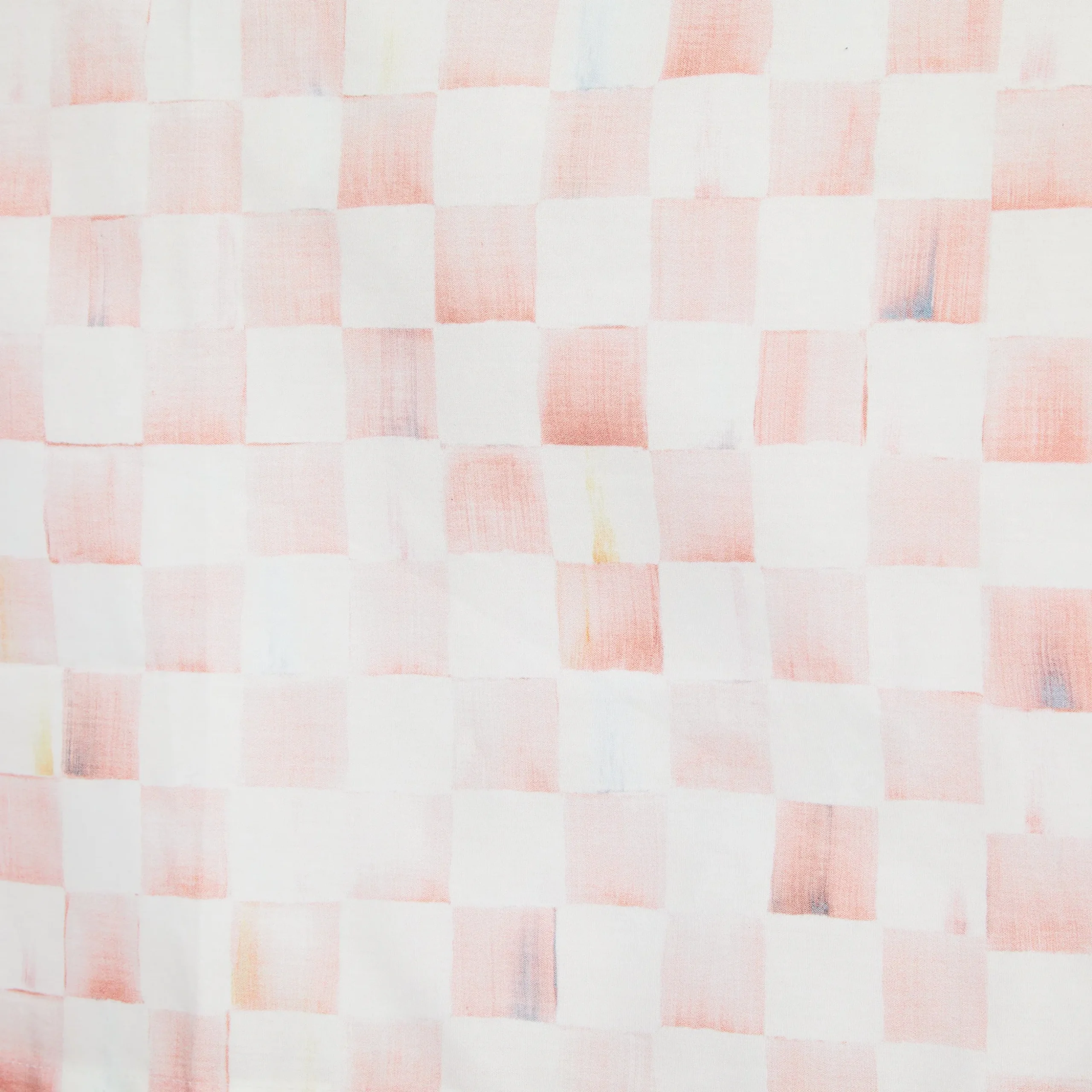 Rosy Check Tab Top Valance