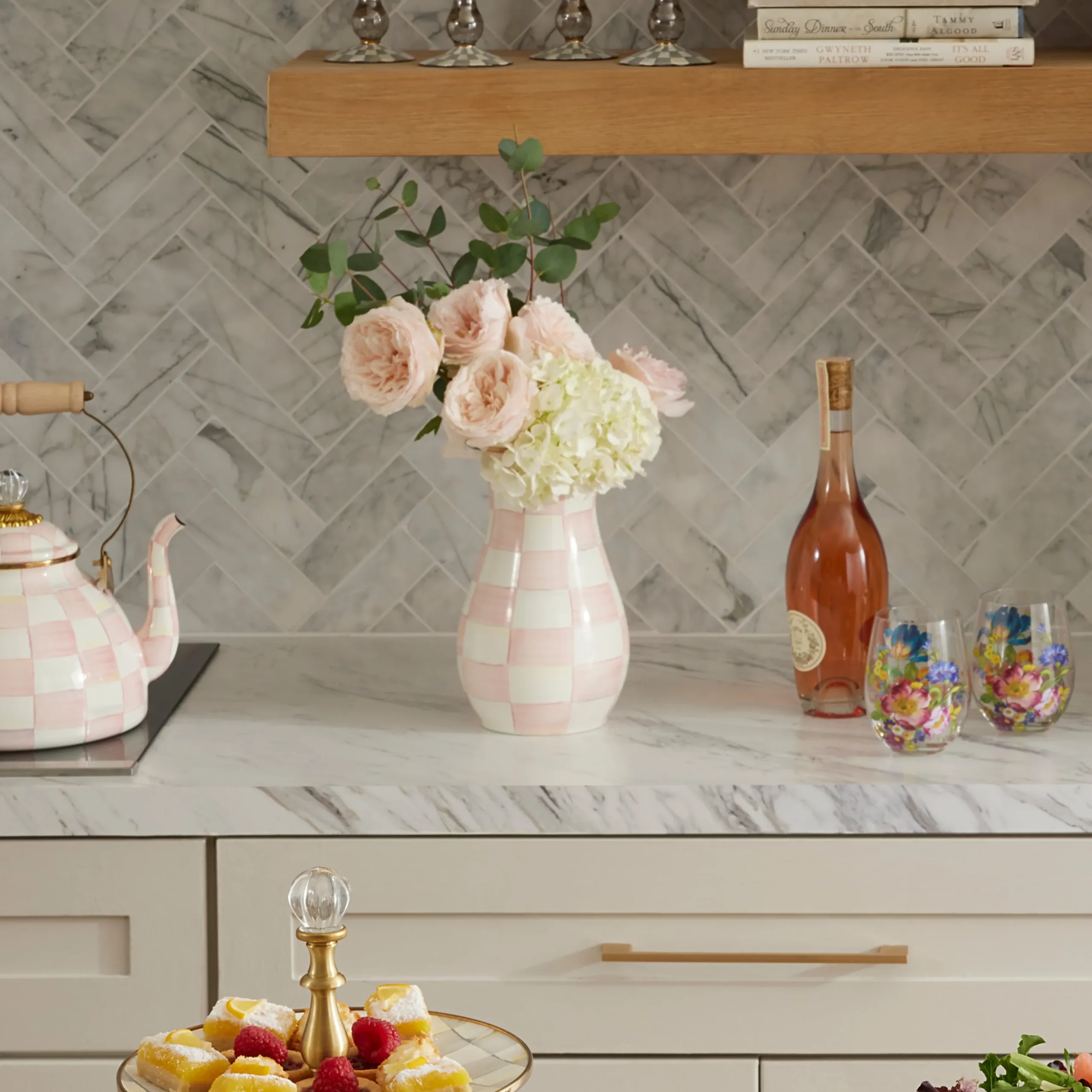 Rosy Check Tall Vase