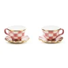 Rosy Check Teacup Salt & Pepper Set