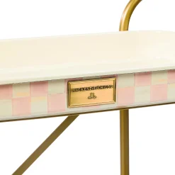 Rosy Check 2-Tier Kitchen Cart