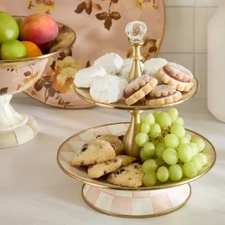 Rosy Check Two Tier Sweet Stand