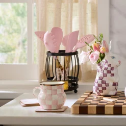 Rosy Check Utensil Caddy Set