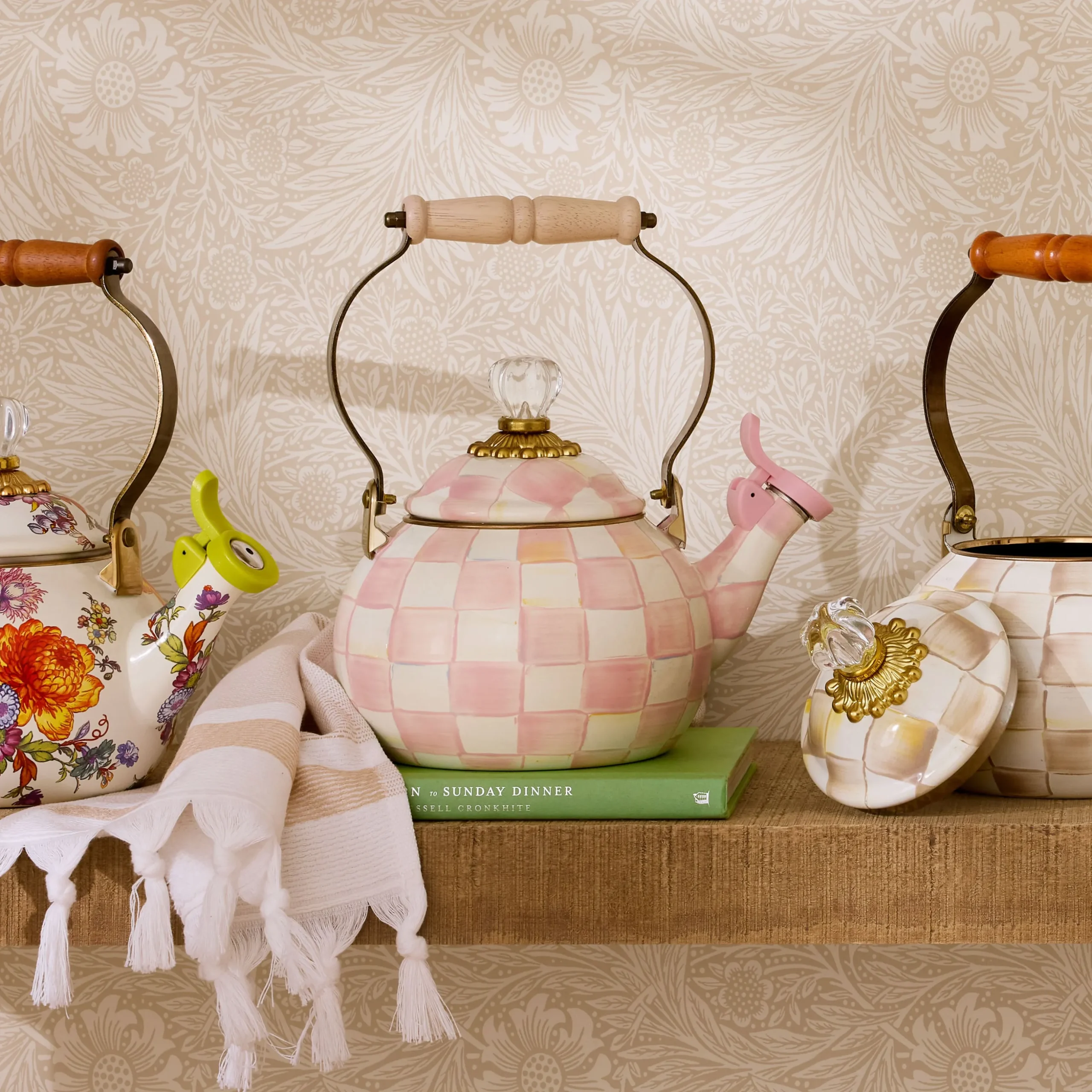 Rosy Check Whistling Tea Kettle