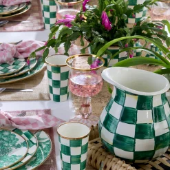 Rosy Check Wine Glass