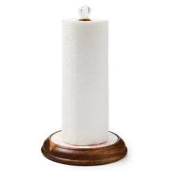 Rosy Check Wood Paper Towel Holder