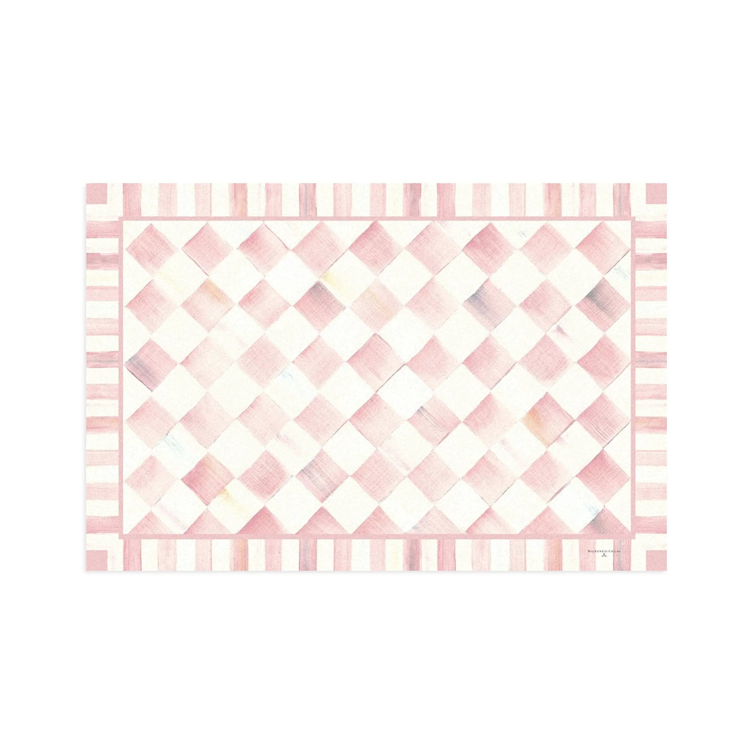 Rosy Check 2' x 3' Floor Mat