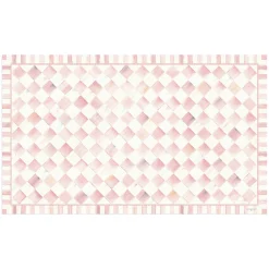 Rosy Check 3' x 5' Floor Mat