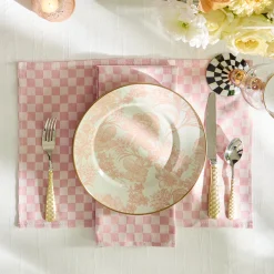 Rosy English Garden Enamel Dinner Plate