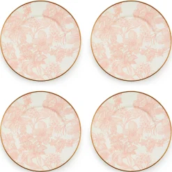 Rosy English Garden Salad Plates, Set of 4