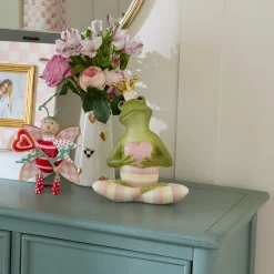 Rosy Fergal the Frog with Heart Decor