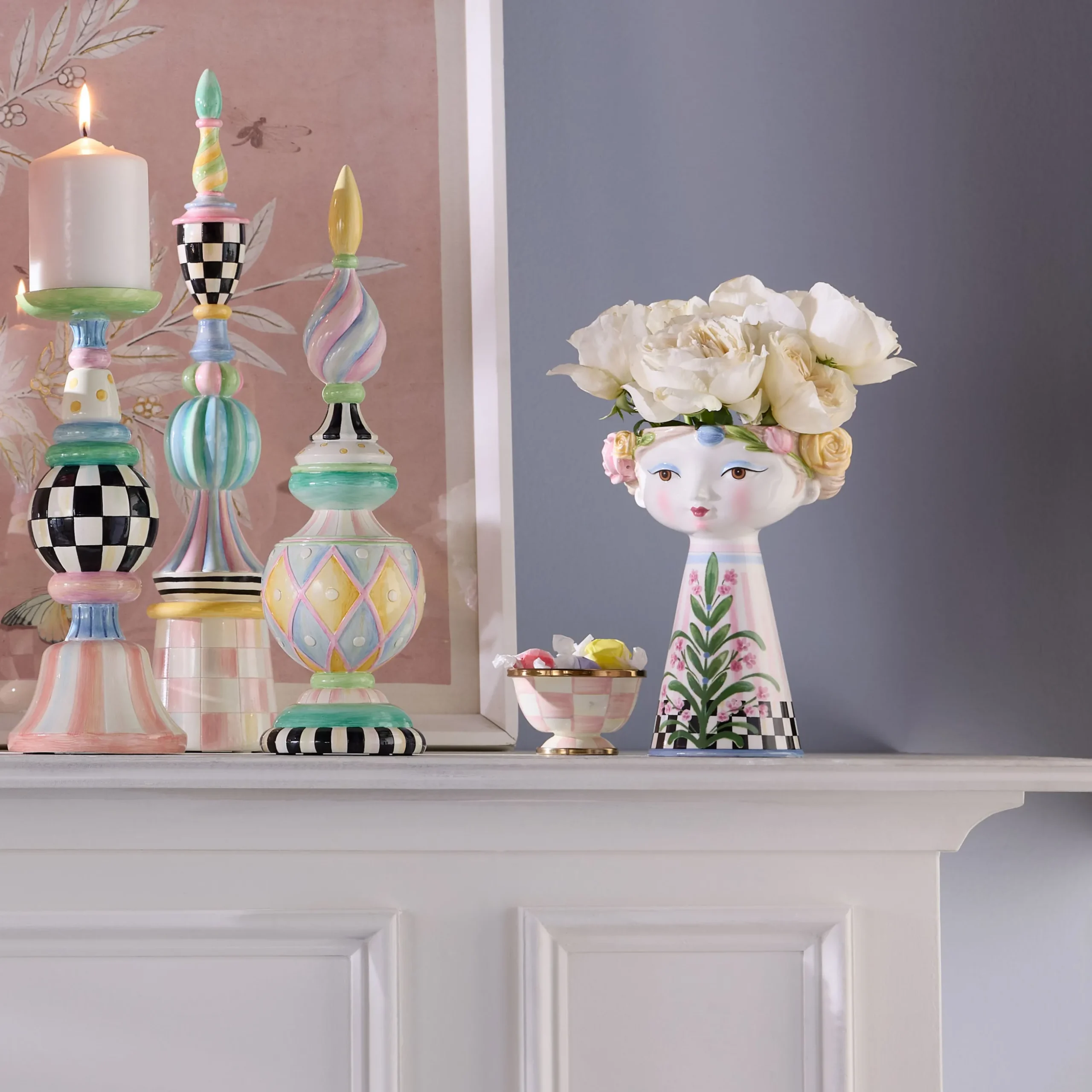 Rosy Meadow Short Lady Vase
