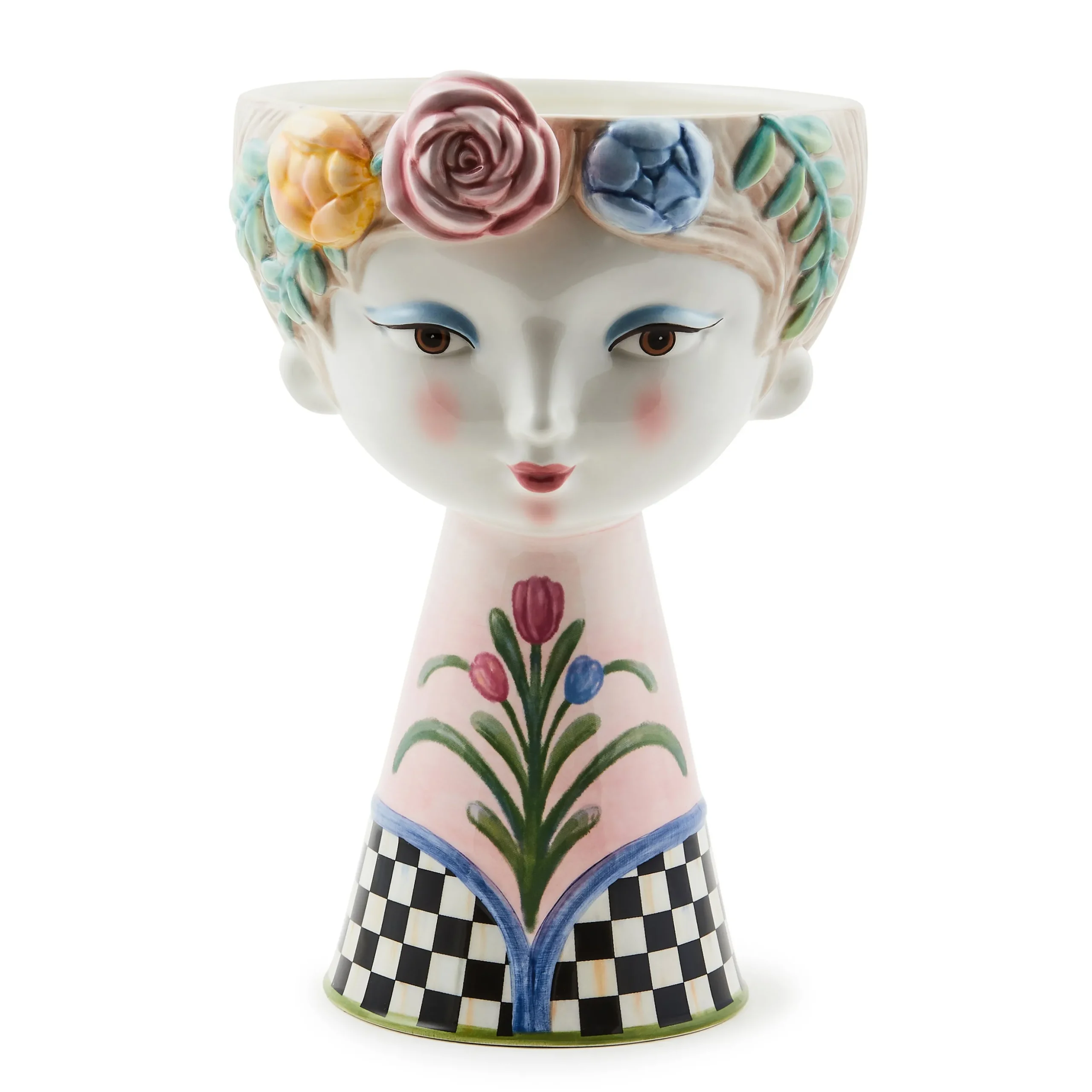 Rosy Meadow Tall Lady Vase