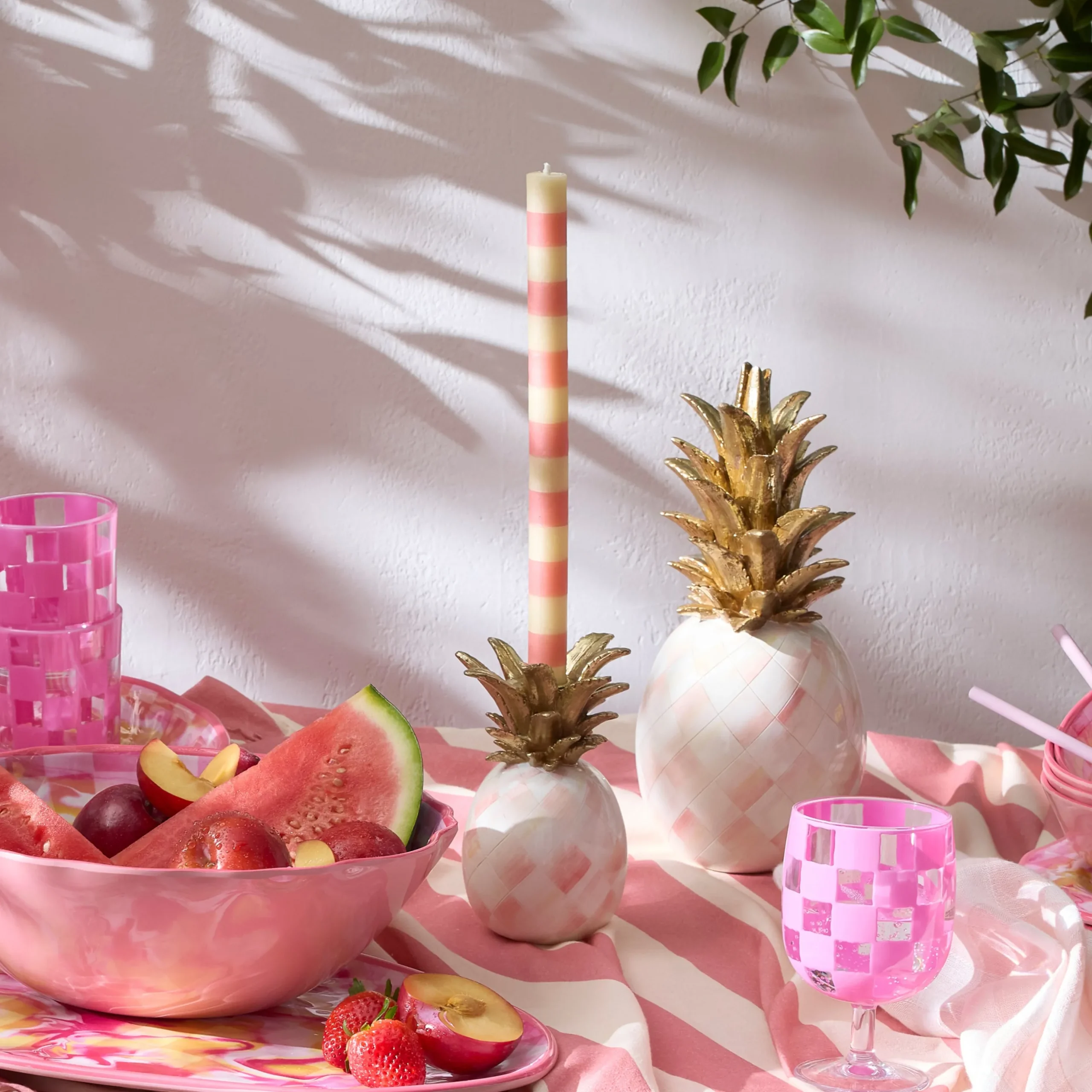 Rosy Pineapple Candle Holder