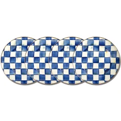 Royal Check Dinner Plates, Set of 4