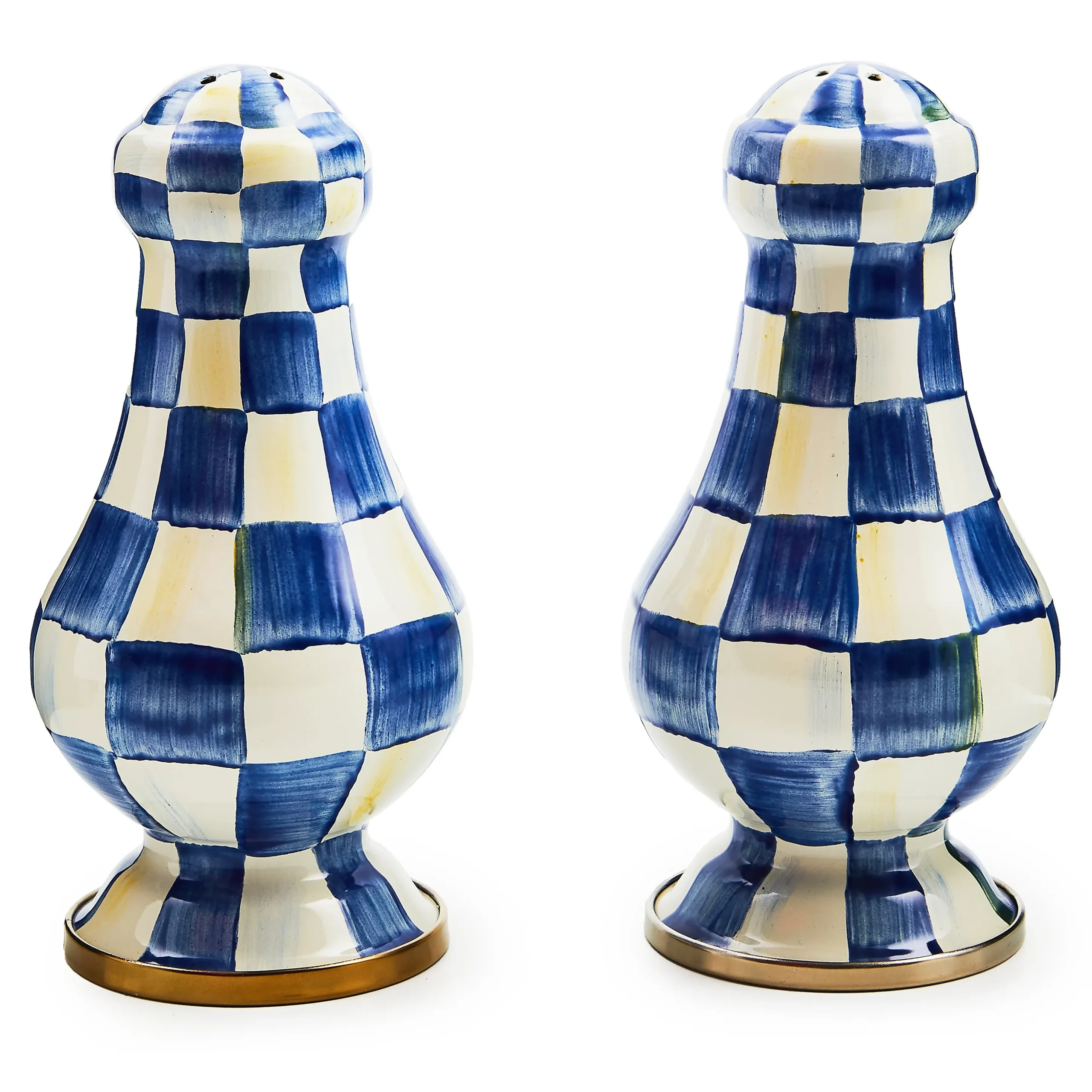 Royal Check Large Salt & Pepper Shakers