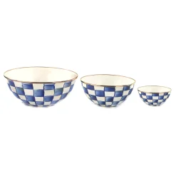 Royal Check Mixing Bowls, Set of 3