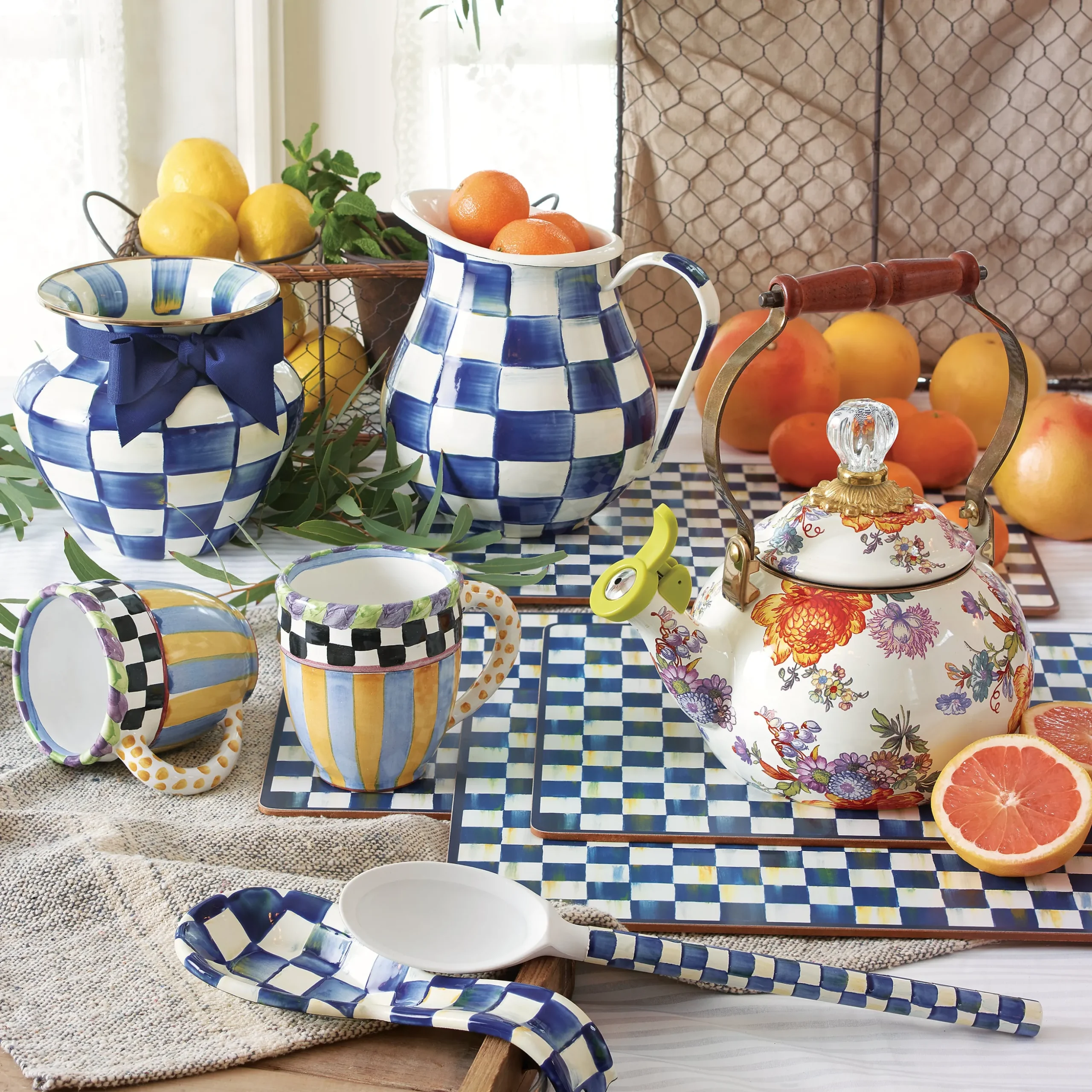 Royal Check Pitcher