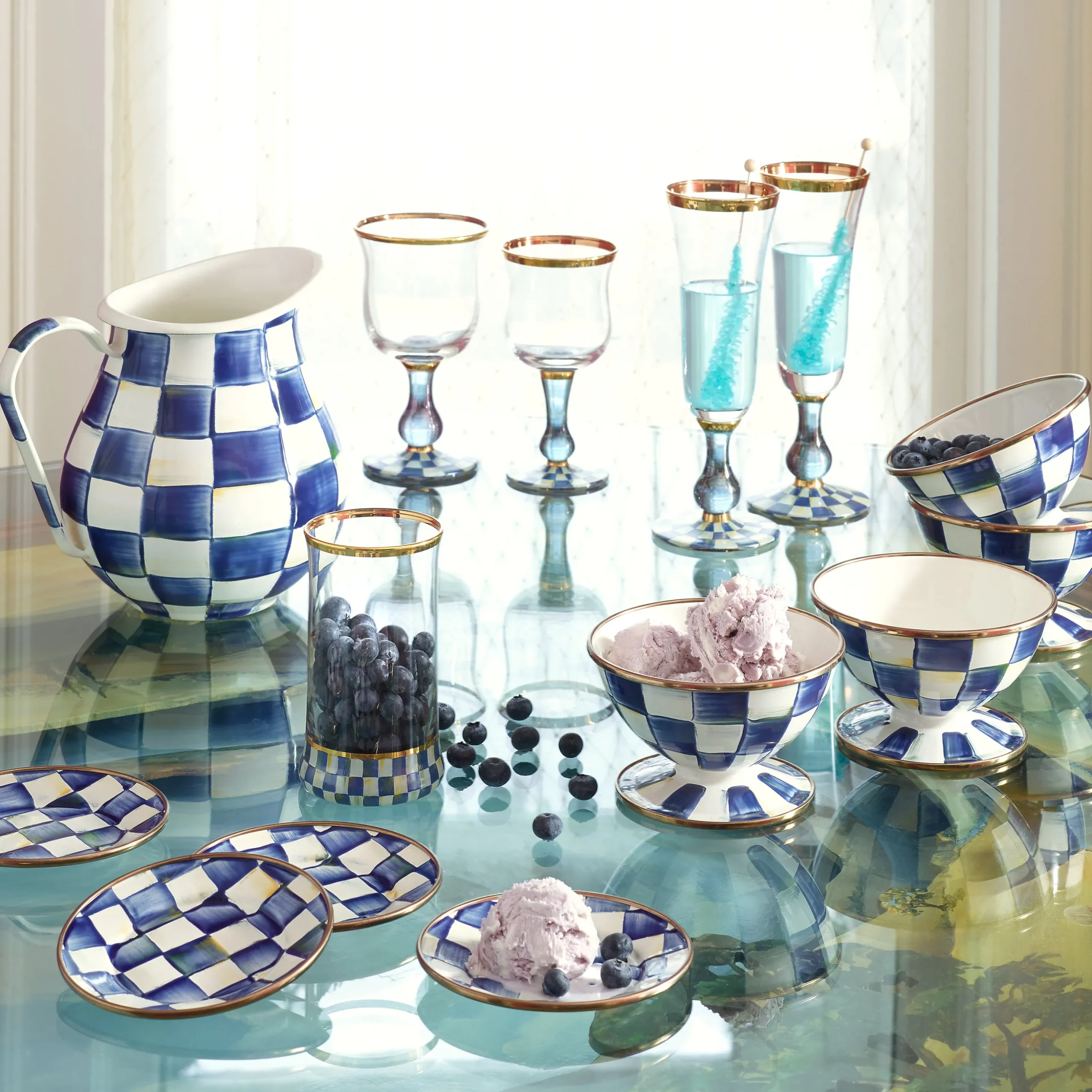 Royal Check Pitcher