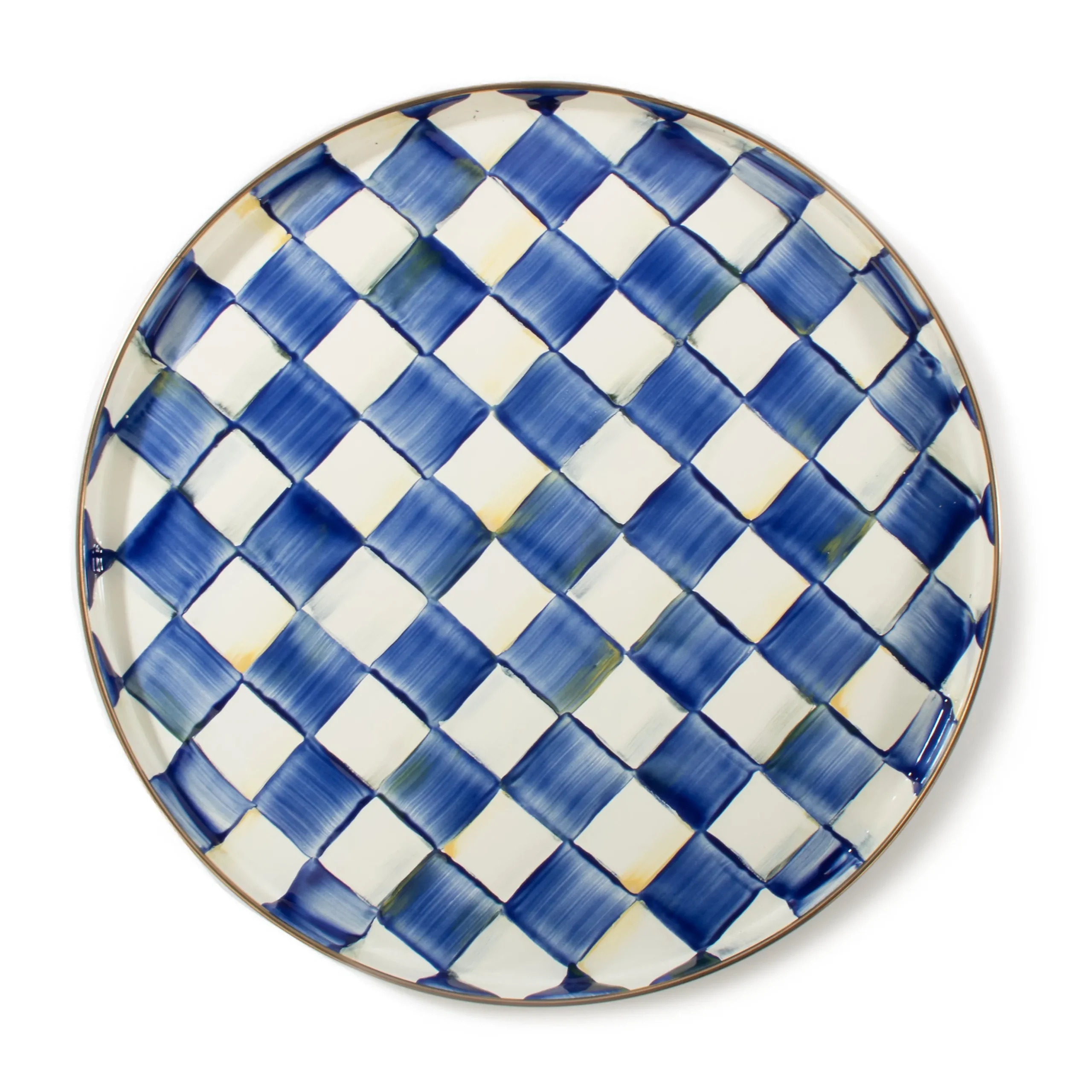 Royal Check Round Tray