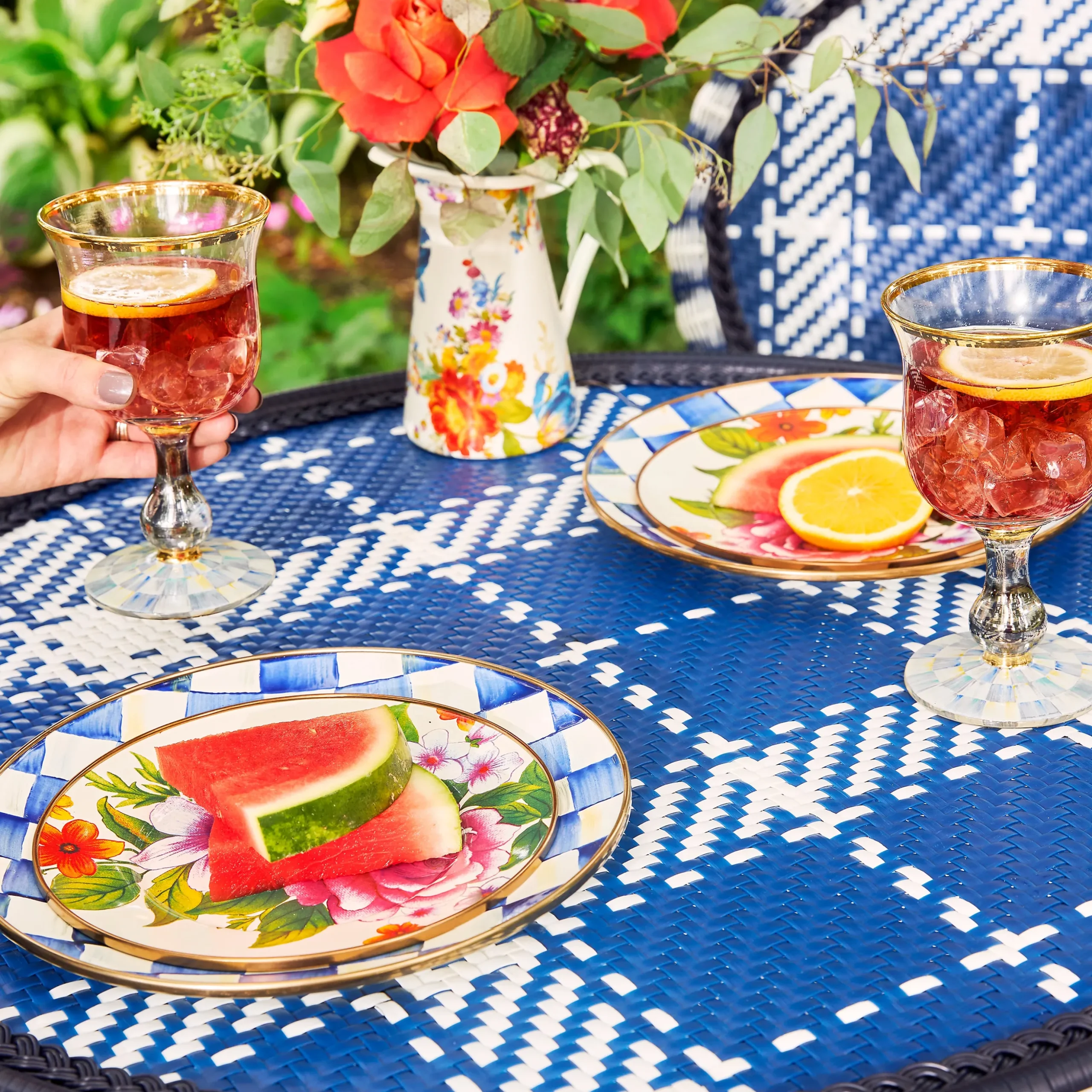 Royal Check Salad/Dessert Plate