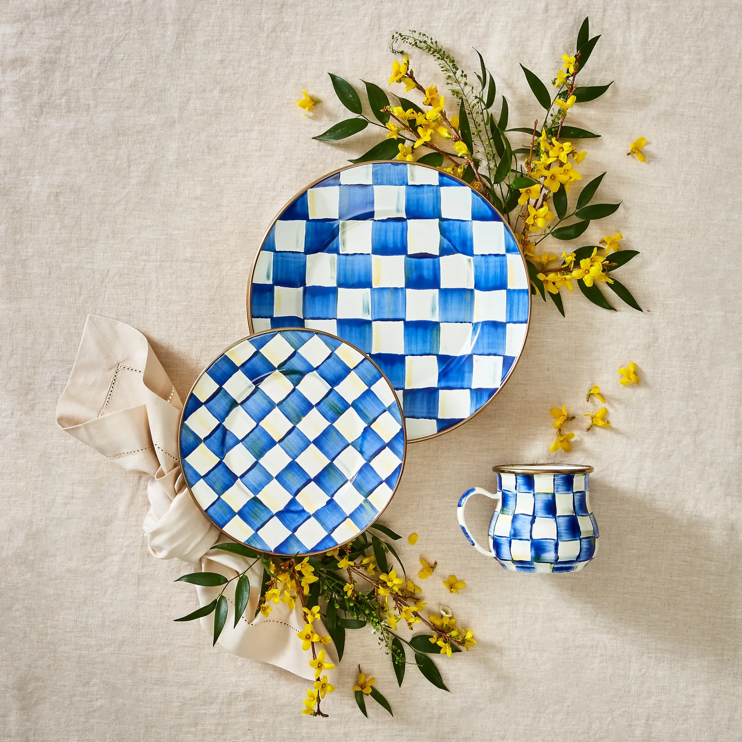 Royal Check Salad/Dessert Plate