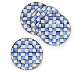Royal Check Salad Plates, Set of 4