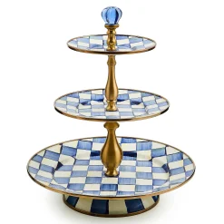 Royal Check Three Tier Sweet Stand