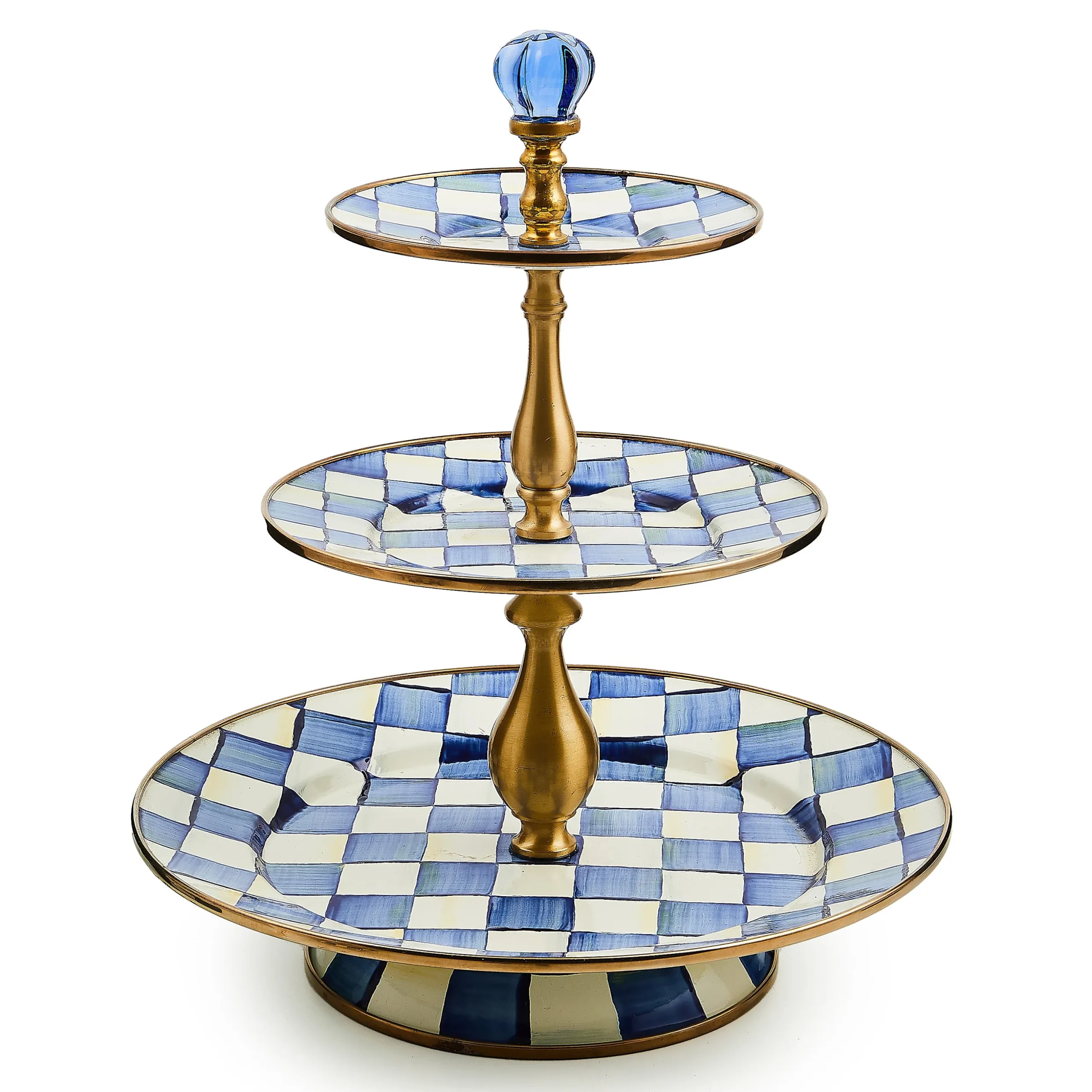 Royal Check Three Tier Sweet Stand