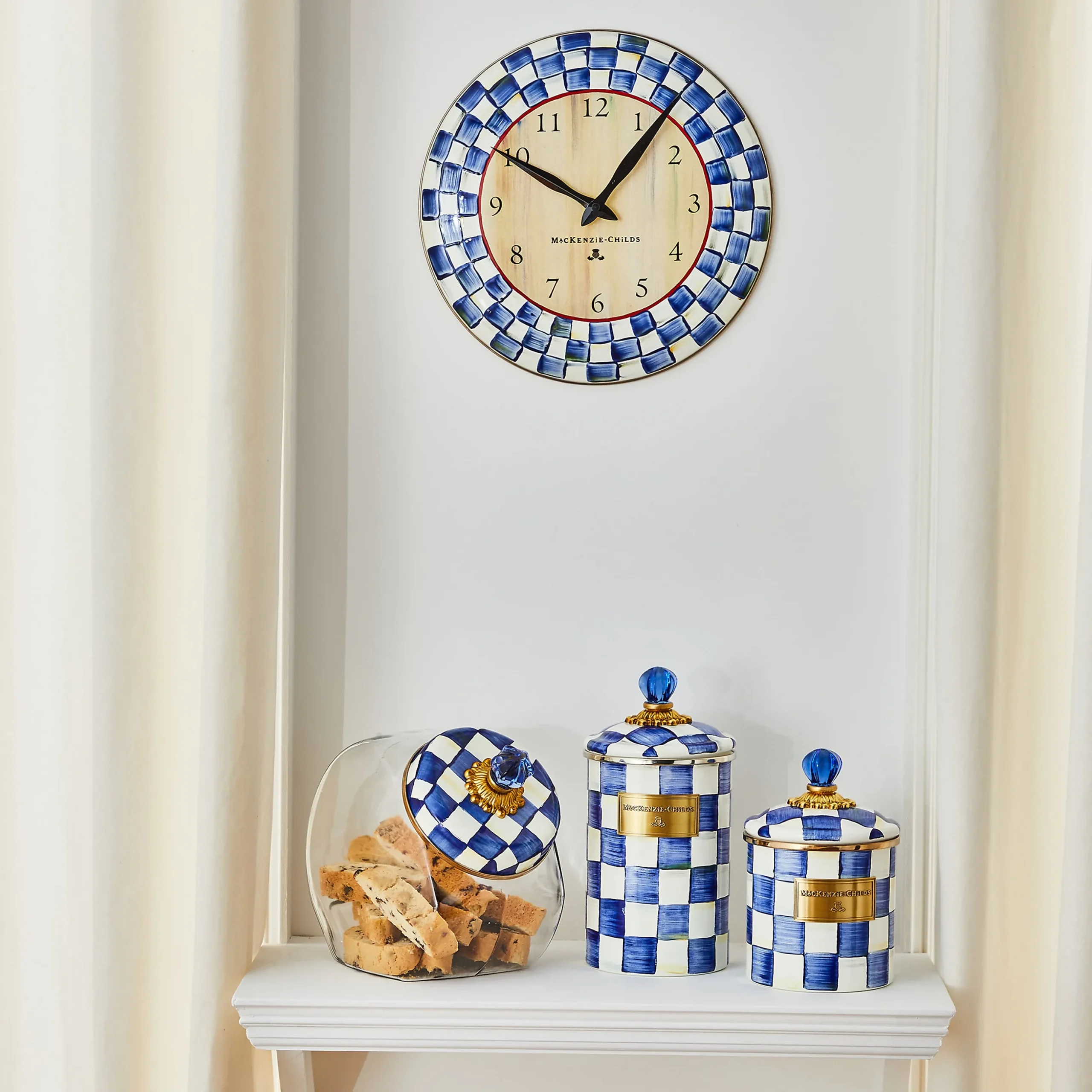 Royal Check Wall Clock