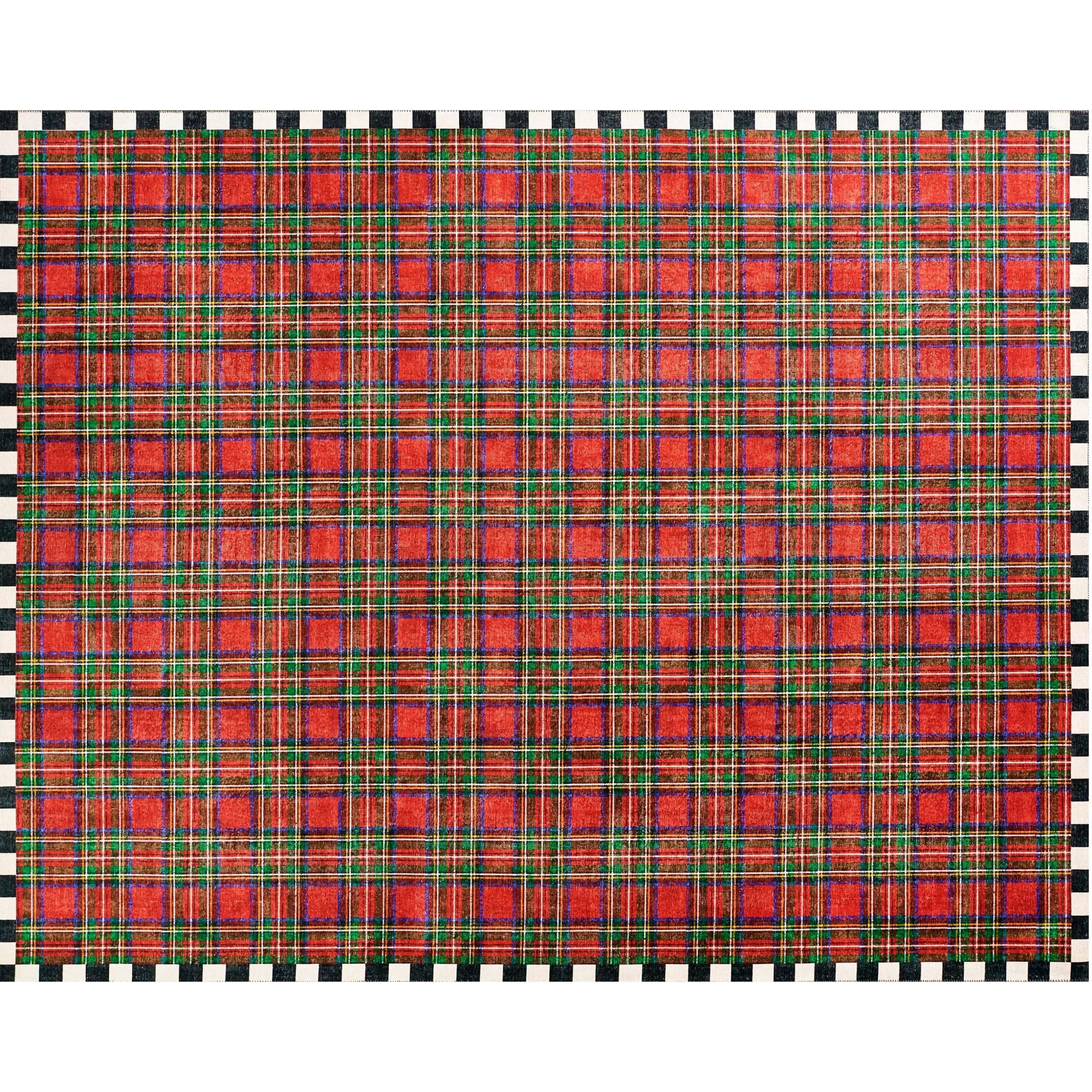 Royal Stewart Tartan Red 8' x 10' Washable Rug