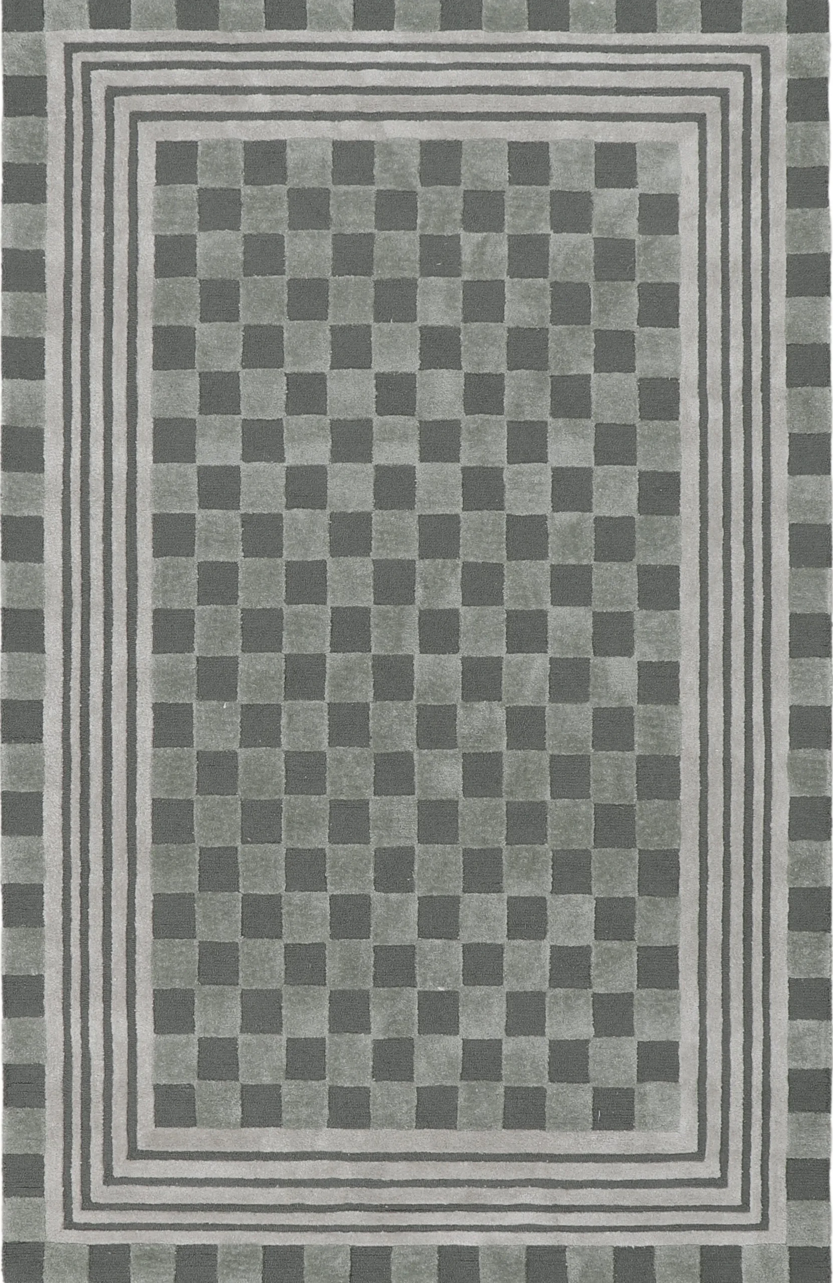 Sage Green Tonal Check 5' x 8' Rug