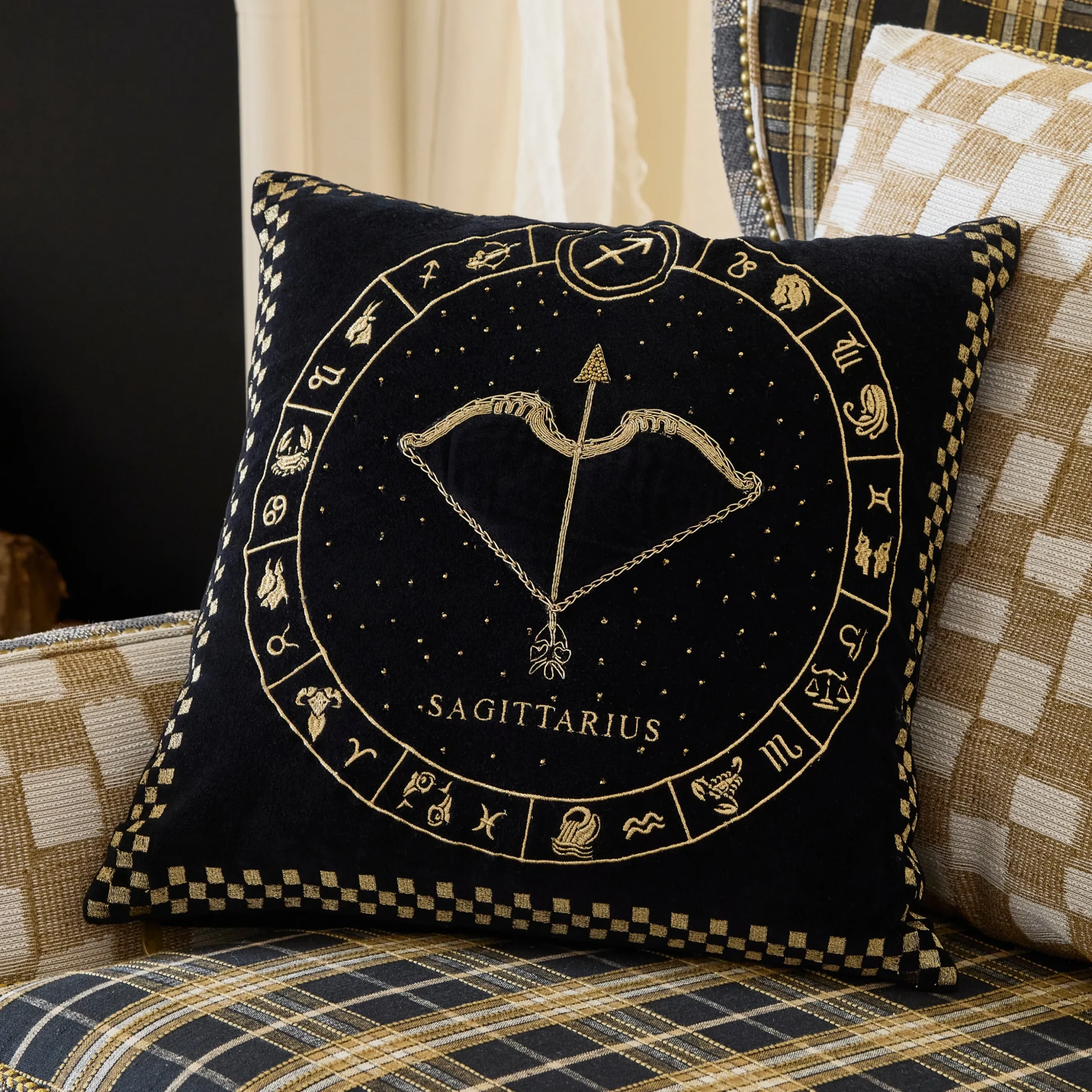 Sagittarius Zodiac Throw Pillow