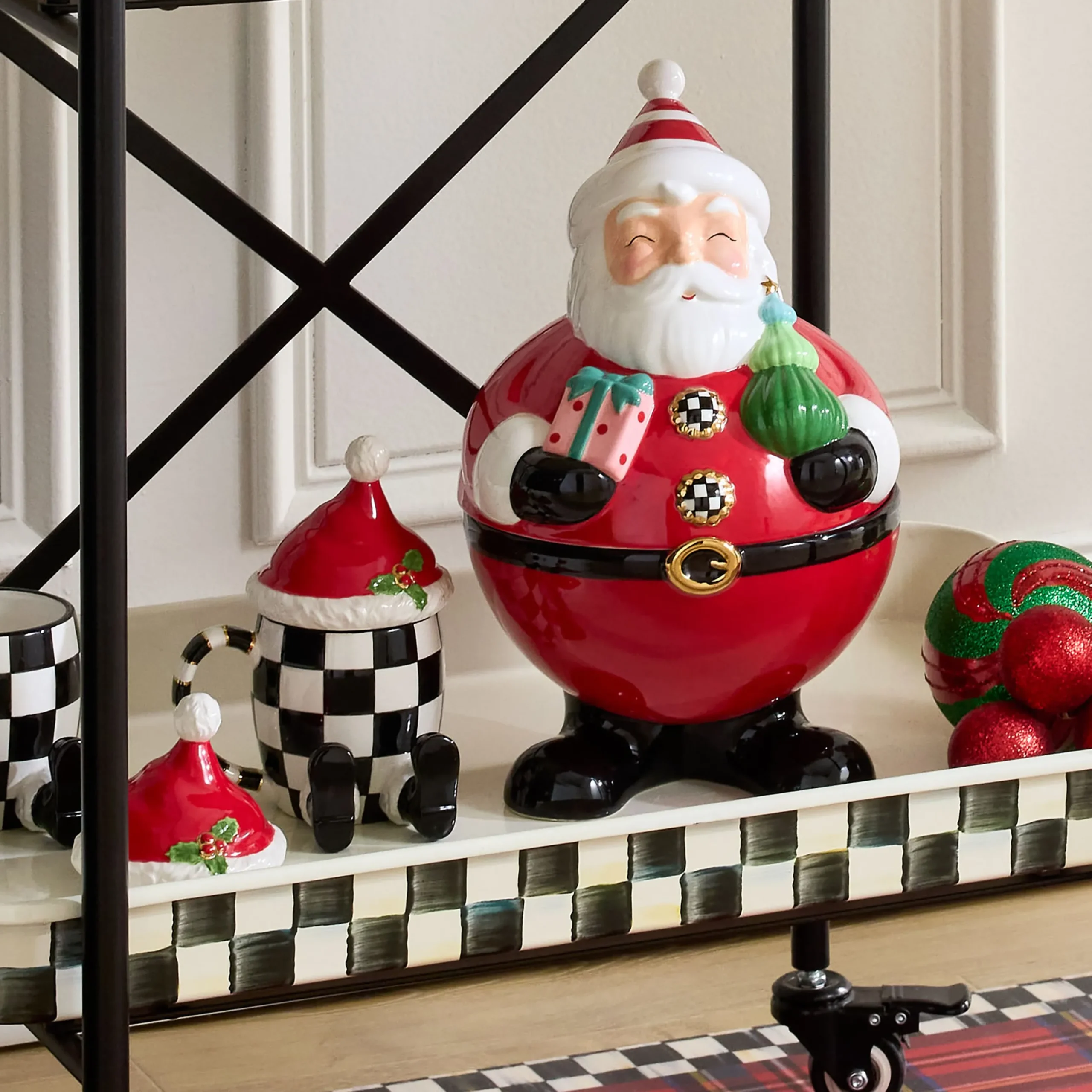 Santa Cookie Jar & Lidded Mug Set