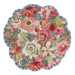 Sea Garden Floral 6' Round Rug