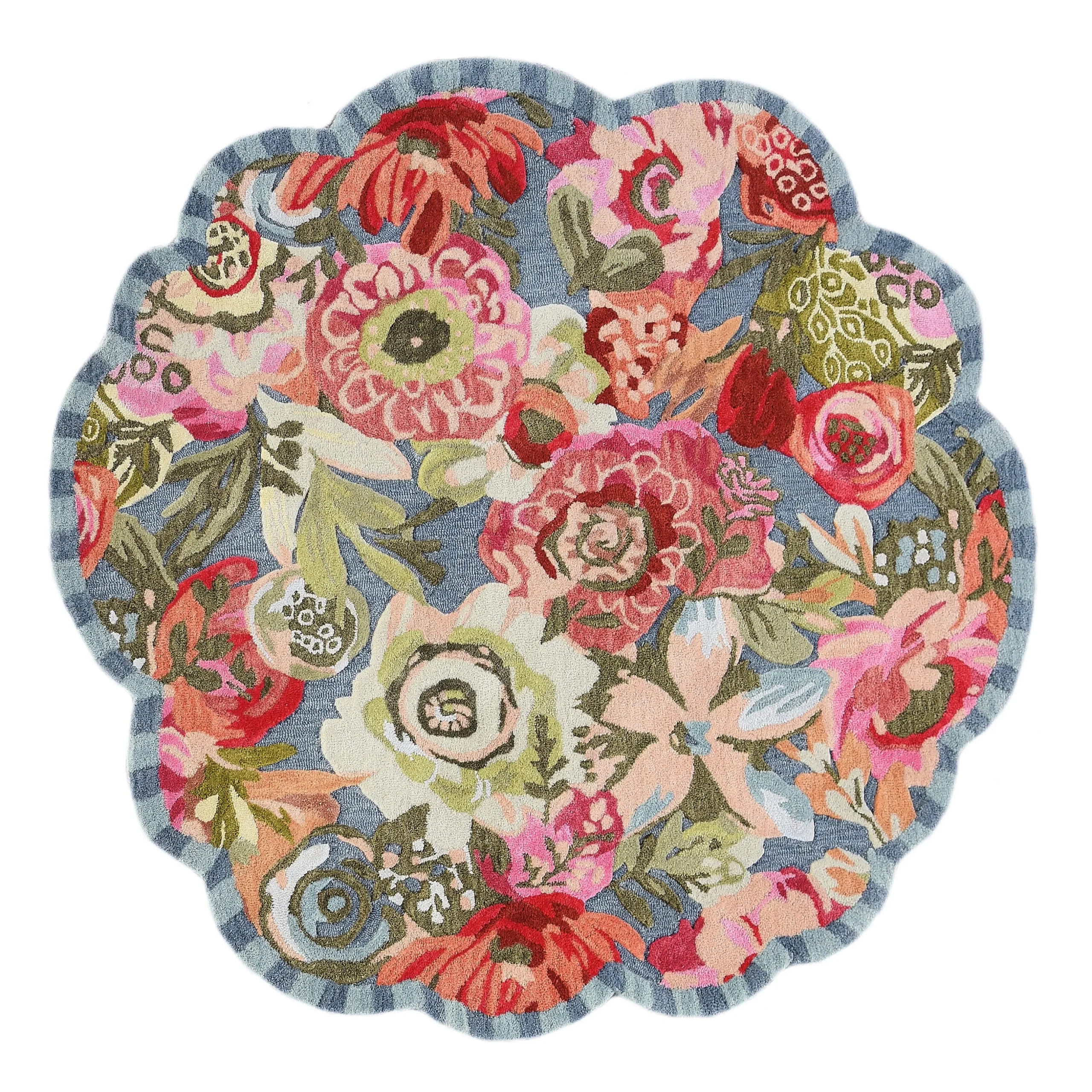 Sea Garden Floral 6' Round Rug