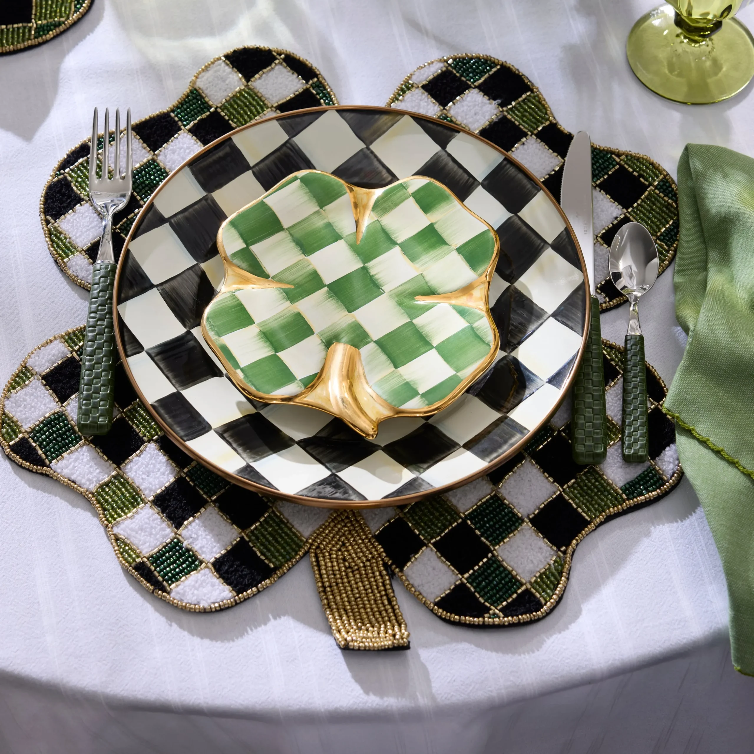 Shaped Lucky Clover Placemat