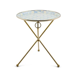 Sky Check Enamel Tilt Accent Table