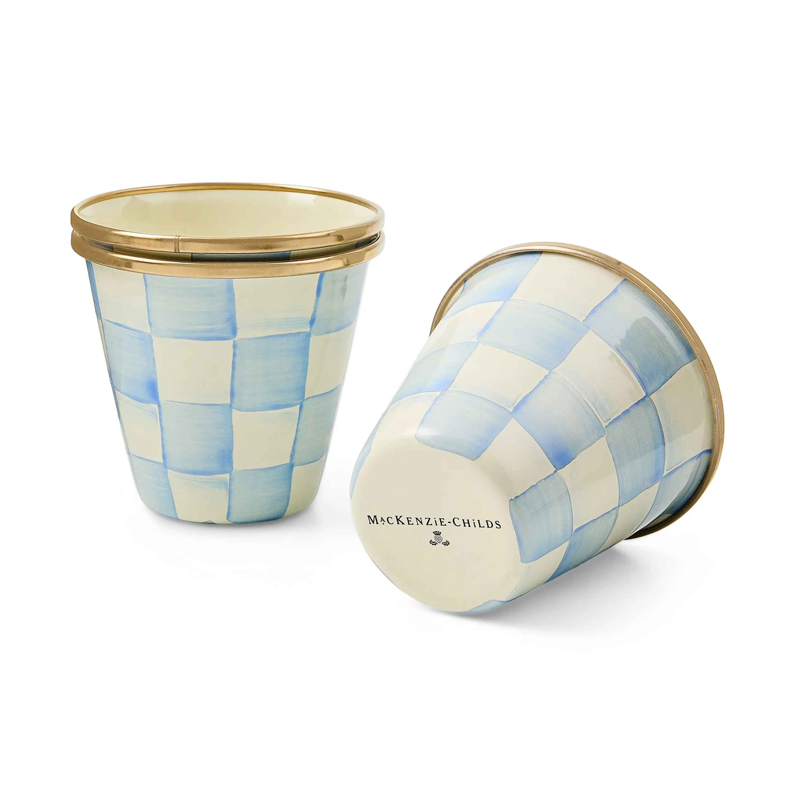 Sky Check Herb Pots, Set of 3