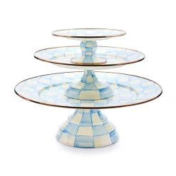 Sky Check Large Pedestal Platter