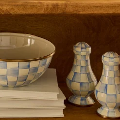 Sky Check Large Salt & Pepper Shakers