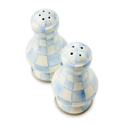 Sky Check Large Salt & Pepper Shakers