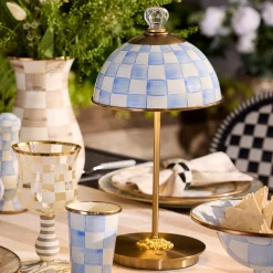 Sky Check LED Rechargeable Dome Table Lamp