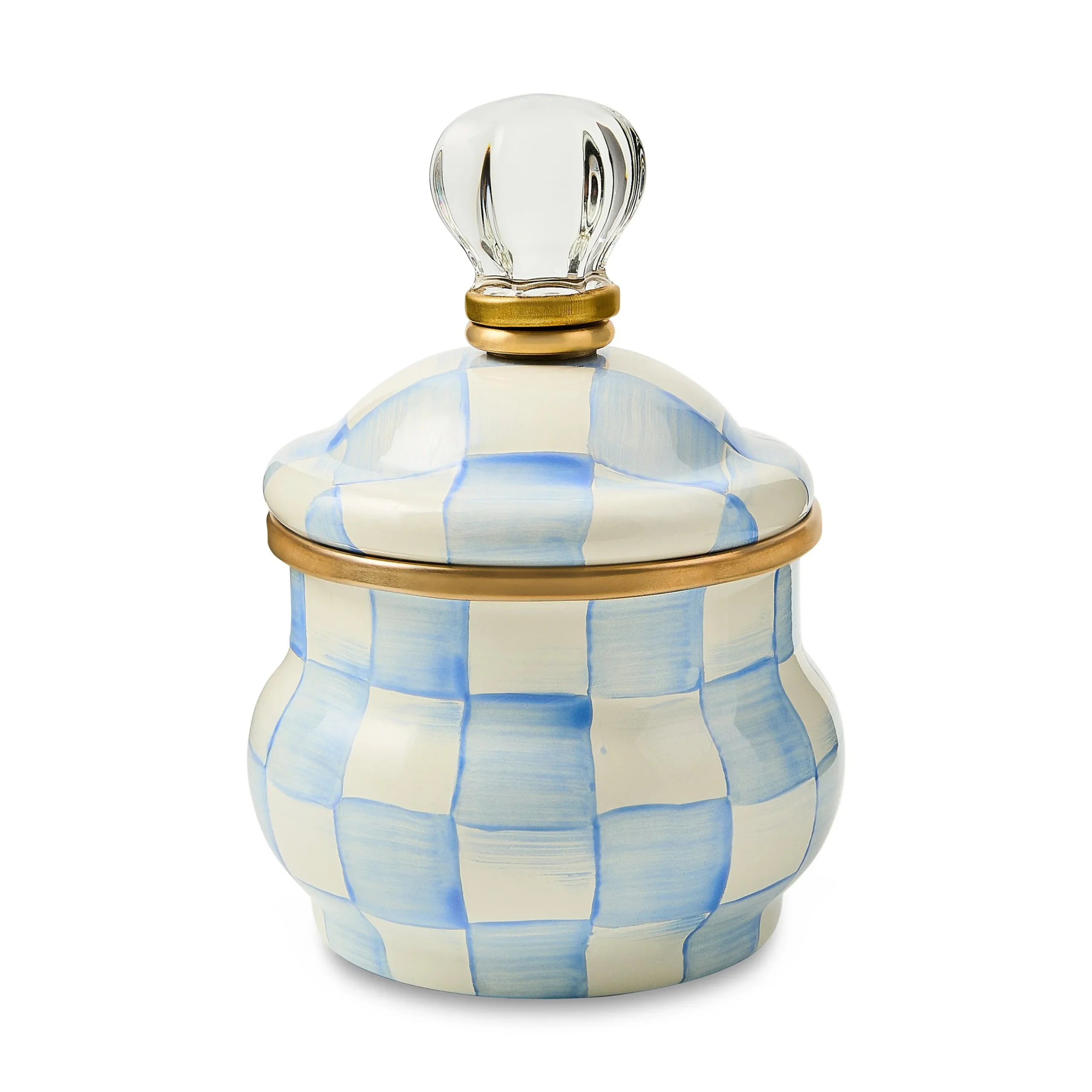 Sky Check Lidded Sugar Bowl